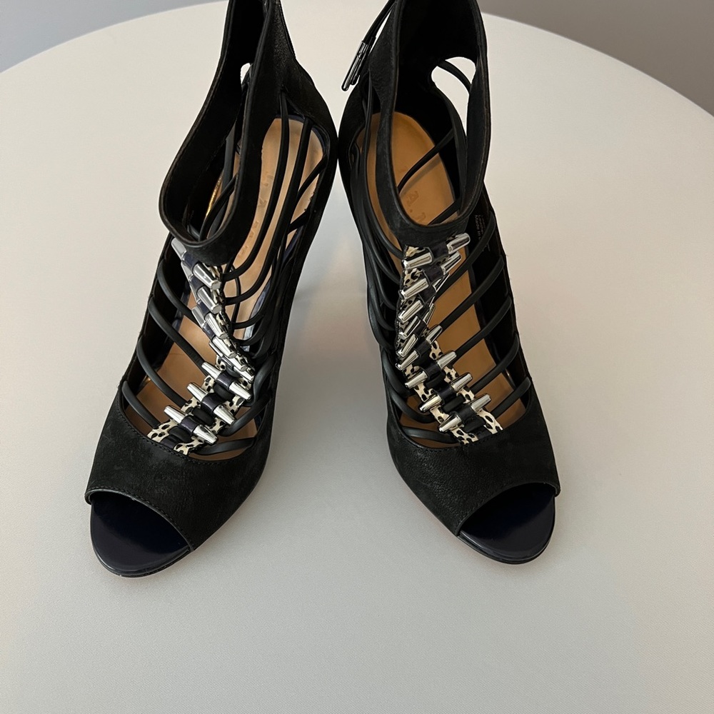Black heels with straps